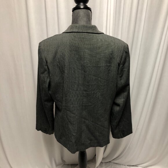 Rafaella Blazer Womens Size 14 Black Gray Lined Pockets Suit Jacket Career - Picture 5 of 7